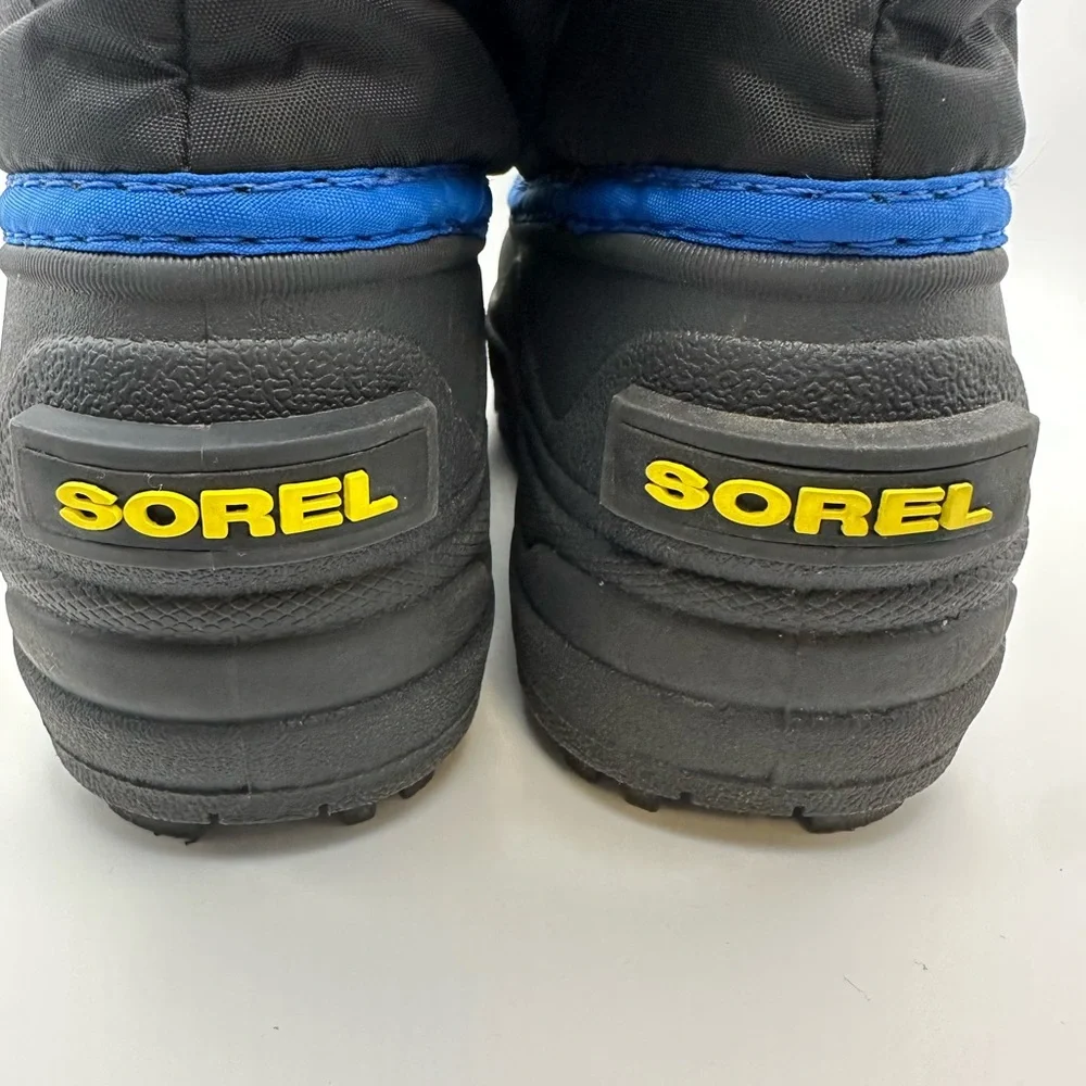 Sorel Children's Black‎ & Blue Snow Boots with Yellow Logo Strap